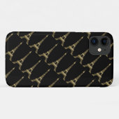 Eiffel Tower Paris Geëven zwart Case-Mate iPhone Case (Achterkant (horizontaal))
