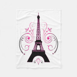 Eiffel Tower Paris gradiënt Swirl Design Fleece Deken