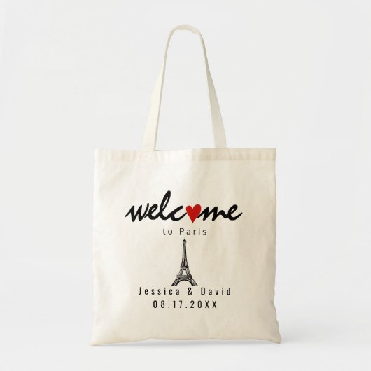 Eiffel Tower Paris huwelijksfeest Tote Bag (Voorkant)