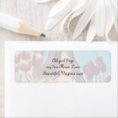 Eiffel Tower, Paris Iris, Tulips Flowers Address Etiket (Insitu)