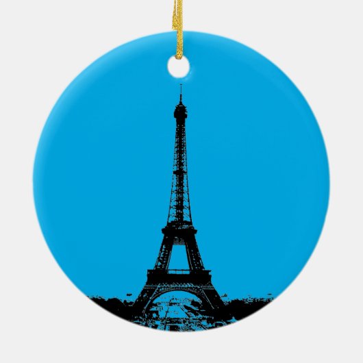 Eiffel Tower Paris Keramisch Ornament (Achterkant)
