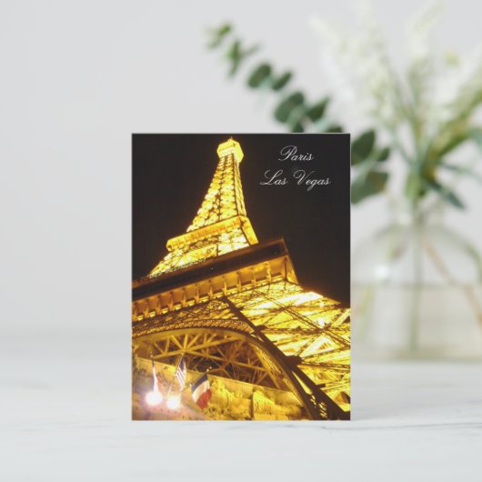 Eiffel Tower, Paris Las Vegas Briefkaart (Staand voorkant)