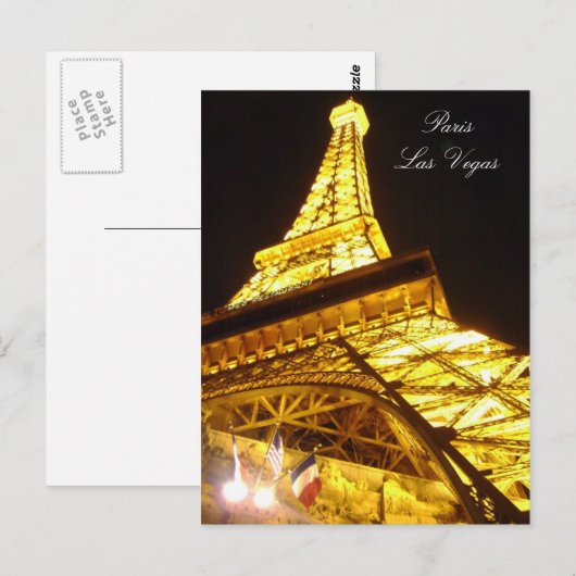 Eiffel Tower, Paris Las Vegas Briefkaart (Voorkant / Achterkant)