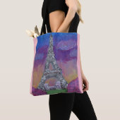 Eiffel Tower Paris Life Folk Art Painting Tote Bag (Dichtbij)