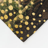 Eiffel Tower Paris  Map Gold Stippen Monogram Fleece Deken (Hoek)