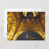 Eiffel Tower Paris met maanlicht Briefkaart (Voorkant / Achterkant)
