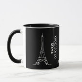 Eiffel Tower Paris Minimale Lijn Kunst Gift Mok (Links)