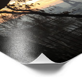 Eiffel Tower Paris Montmartre Sunset - Foto Afdruk (Hoek)