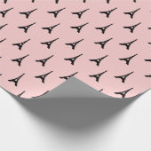 Eiffel Tower Paris Pastel Lila Blush Pink Black Cadeaupapier (Hoek)