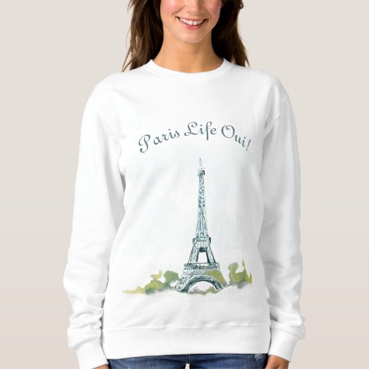 Eiffel Tower Paris Pen en Ink Sketch| Paris Life Trui (Voorkant)