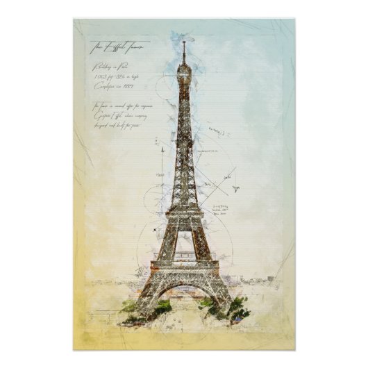 Eiffel Tower Paris Perfect Poster (Voorkant)