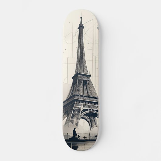 Eiffel Tower Paris Persoonlijk Skateboard (Voorkant)
