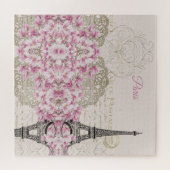 Eiffel Tower, Paris Pink Magnolia Legpuzzel (Horizontaal)