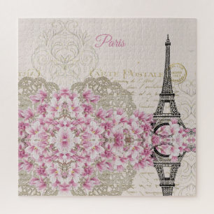 Eiffel Tower, Paris Pink Magnolia Legpuzzel