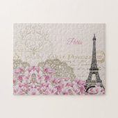 Eiffel Tower, Paris Pink Magnolia Legpuzzel (Horizontaal)
