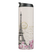Eiffel Tower, Paris Pink Magnolia Thermosbeker (Geroteerd rechts)