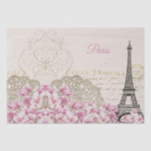 Eiffel Tower, Paris Pink Magnolia Tissuepapier (Voorkant)