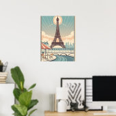 Eiffel Tower Paris Poster (Thuiskantoor)