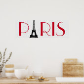Eiffel Tower Paris Poster (Keuken)