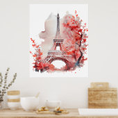 Eiffel Tower Paris Poster (Keuken)
