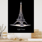 Eiffel Tower Paris Poster (Keuken)