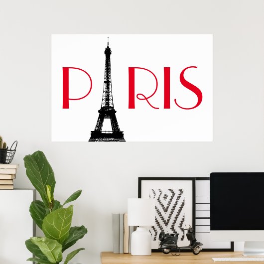 Eiffel Tower Paris Poster (Thuiskantoor)