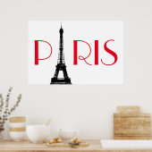 Eiffel Tower Paris Poster (Keuken)