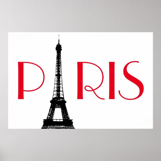 Eiffel Tower Paris Poster (Voorkant)