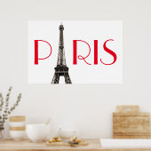 Eiffel Tower Paris Poster (Keuken)