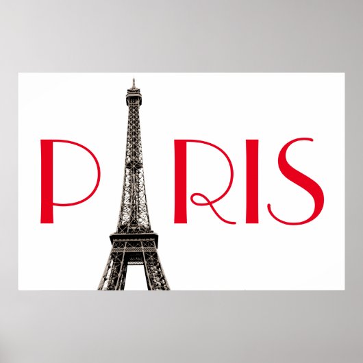 Eiffel Tower Paris Poster (Voorkant)