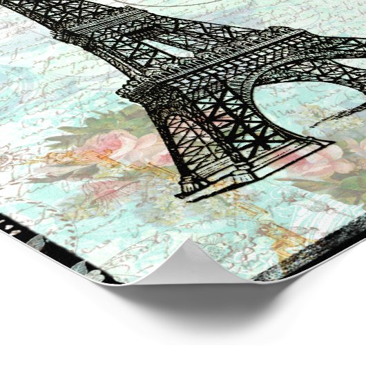 Eiffel Tower Paris Poster Print (Hoek)
