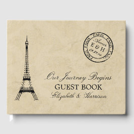 Eiffel Tower Paris Postmark Weddenschap Gastenboek