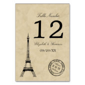 Eiffel Tower Paris Postmark Weddenschap Kaart (Voorkant)