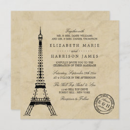  Eiffel Tower Paris Postmark Weddenschap Kaart