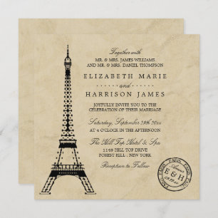 Eiffel Tower Paris Postmark Weddenschap Kaart