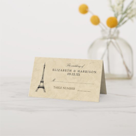  Eiffel Tower Paris Postmark Weddenschap Plaatskaartje (Voorkant)