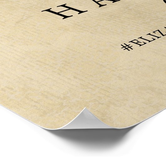 Eiffel Tower Paris Postmark Weddenschap Poster (Hoek)