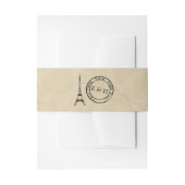  Eiffel Tower Paris Postmark Weddenschap Uitnodigingen Wikkel (Voorkant Voorbeeld)