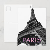 Eiffel Tower Paris Reis Retro Art Briefkaart (Voorkant / Achterkant)
