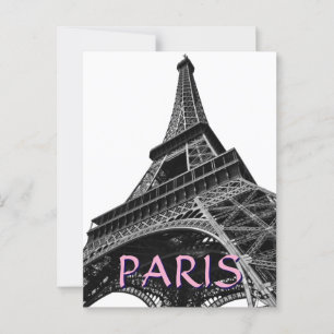 Eiffel Tower Paris Reis  Retro Art Briefkaart