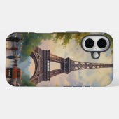 Eiffel Tower Paris Reis  Retro Art Case-Mate iPhone Case (Achterkant (horizontaal))