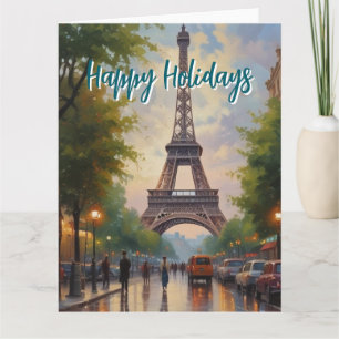 Eiffel Tower Paris Reis  Retro Art Kaart