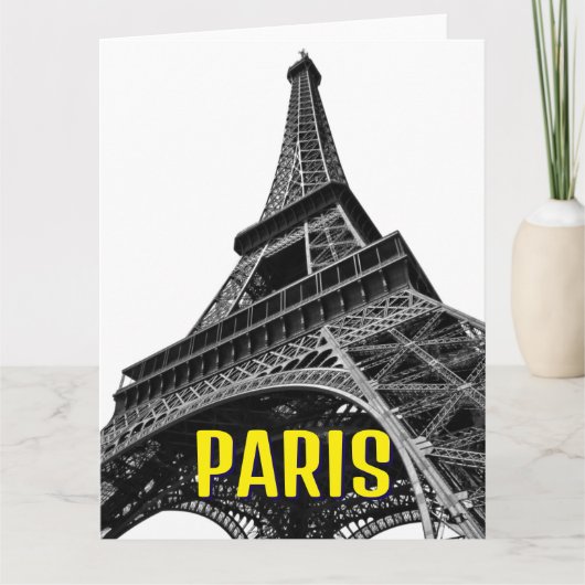 Eiffel Tower Paris Reis Retro Art Kaart (Voorkant)