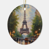 Eiffel Tower Paris Reis  Retro Art Keramisch Ornament (Links)