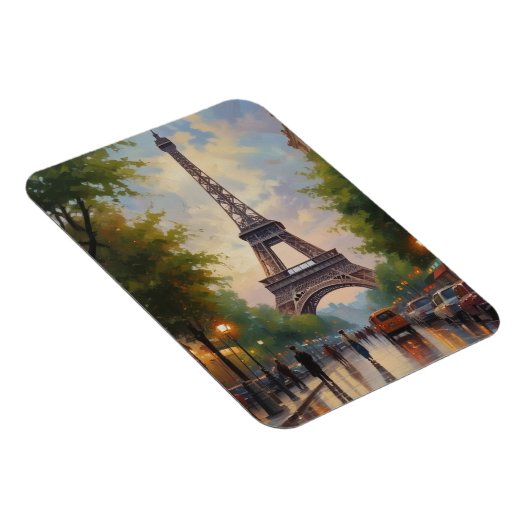 Eiffel Tower Paris Reis  Retro Art Magneet (Rechterzijde)