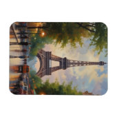 Eiffel Tower Paris Reis  Retro Art Magneet (Horizontaal)