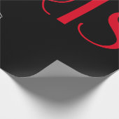 Eiffel Tower Paris Reizen Black White Red Pop Art Cadeaupapier (Hoek)