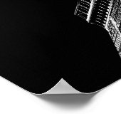 Eiffel Tower Paris Reizen Black White Red Pop Art Poster (Hoek)