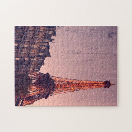 Eiffel Tower - Paris Retro Style - 11x14 - 252 pc' Legpuzzel (Horizontaal)