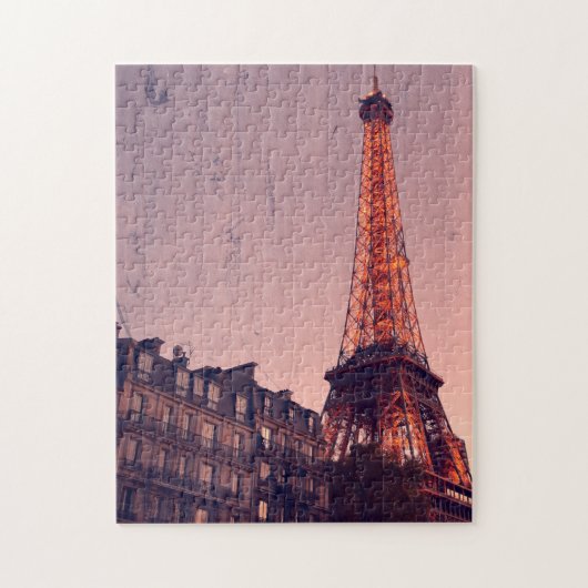 Eiffel Tower - Paris Retro Style - 11x14 - 252 pc' Legpuzzel (Verticaal)